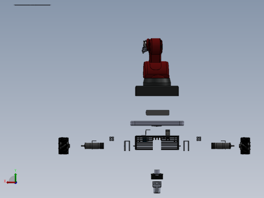 麦克纳姆轮工业机器臂车3D模型图纸 Solidworks设计后视缩略图