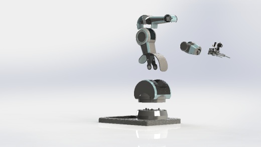 麦克纳姆轮工业机器臂车3D模型图纸 Solidworks设计缩略图