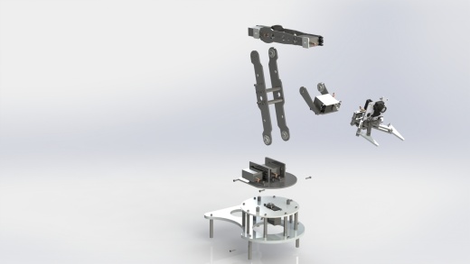 麦克纳姆轮工业机器臂车3D模型图纸 Solidworks设计缩略图