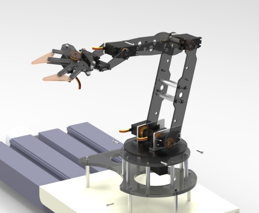 麦克纳姆轮工业机器臂车3D模型图纸 Solidworks设计缩略图