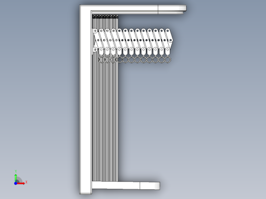 电动晾衣架图纸三维模型前视缩略图