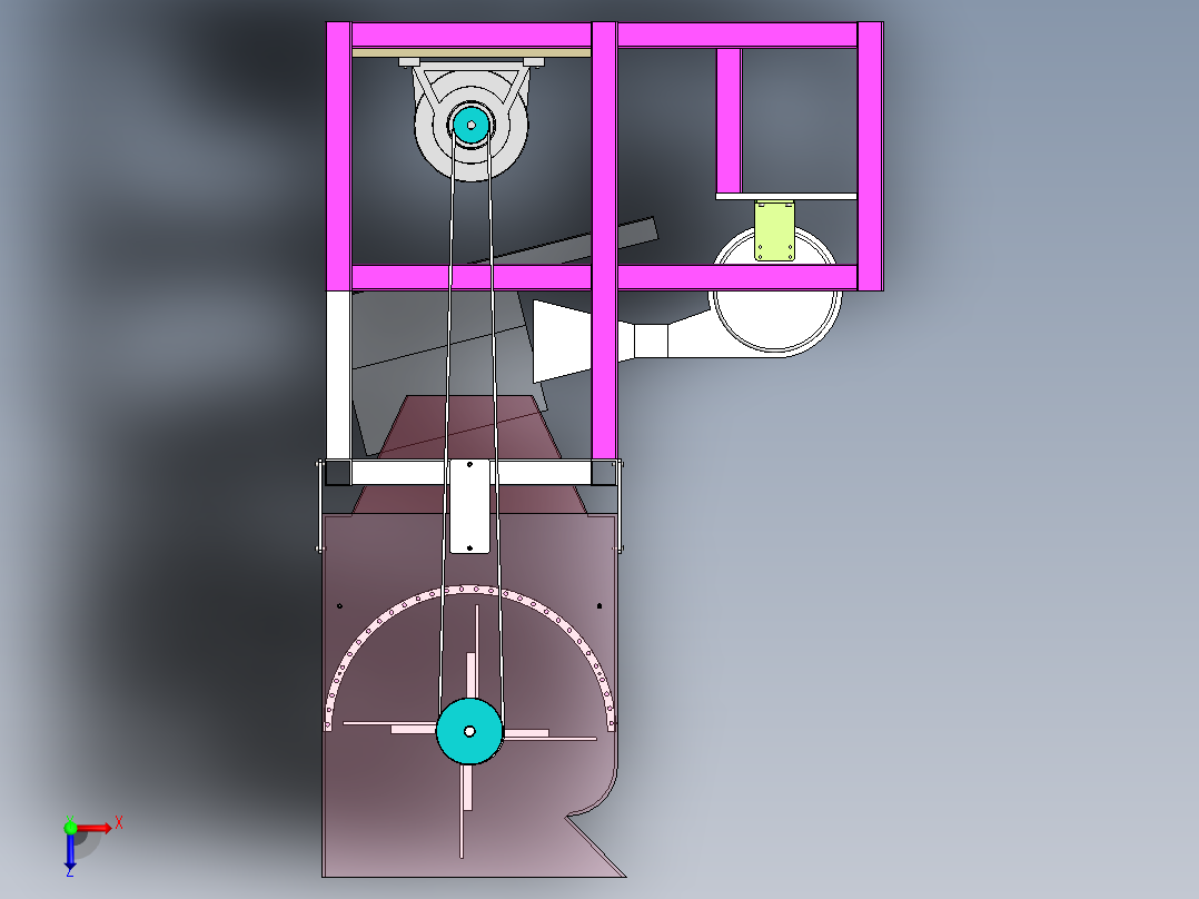 花生剥壳机的设计【含图和文档】俯视图