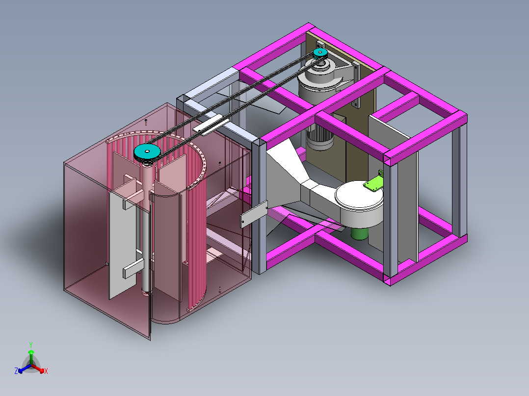 花生剥壳机的设计【含图和文档】正等轴测图
