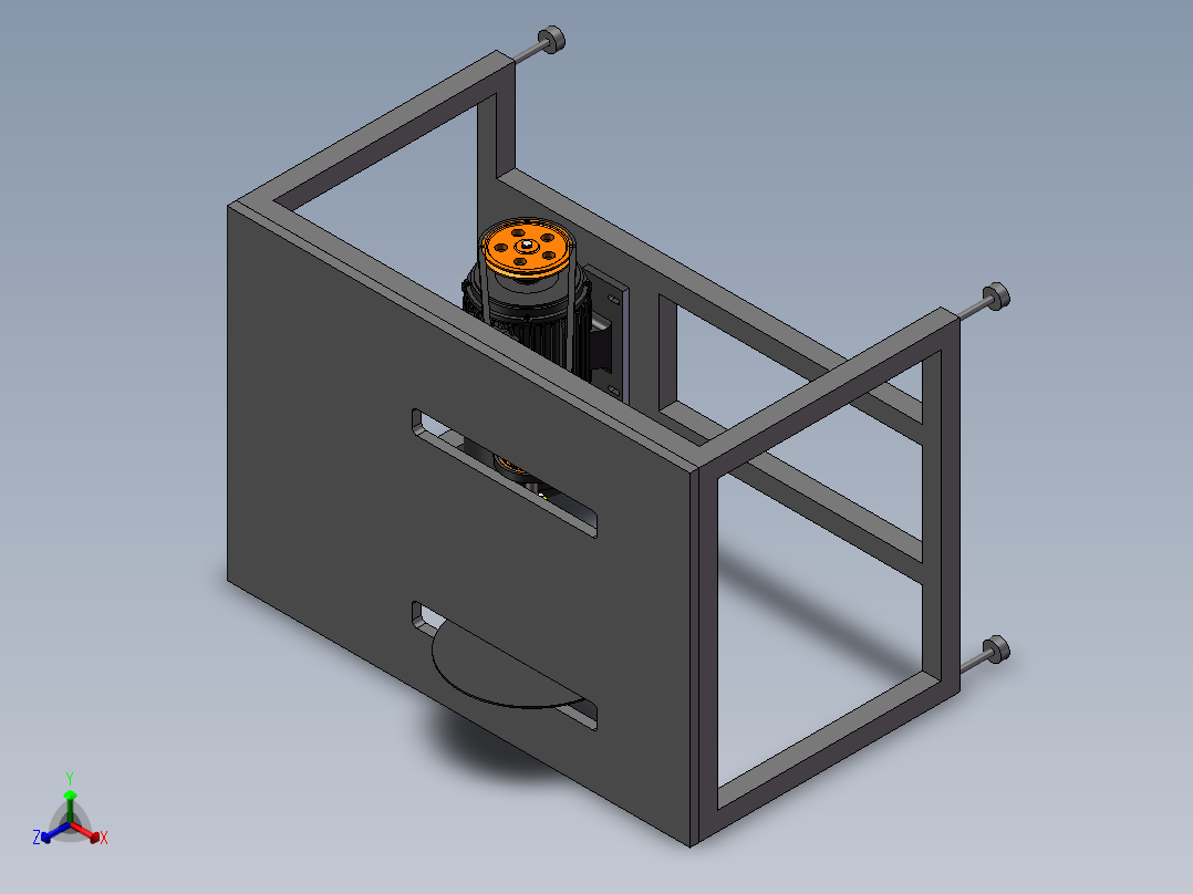 固定式平面切割机sw17可编辑正等轴测图