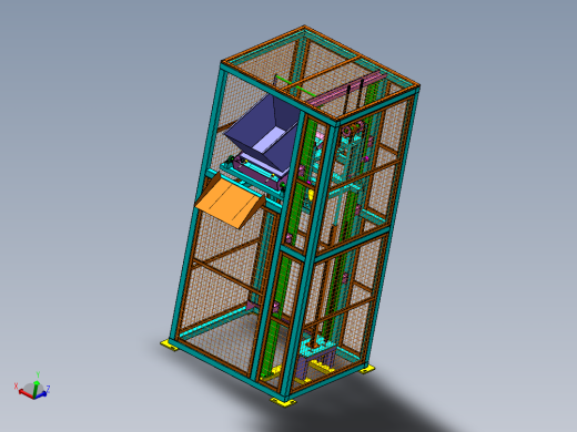 带翻斗废料升降机sw18可编辑
