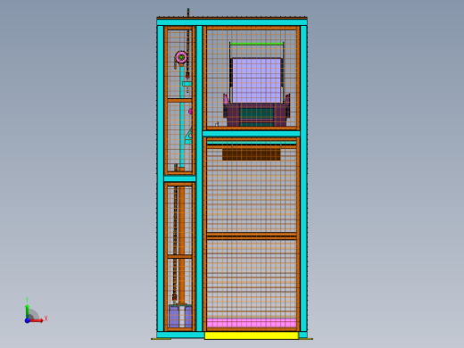 带翻斗废料升降机sw18可编辑后视缩略图