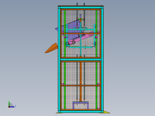 带翻斗废料升降机sw18可编辑右视缩略图
