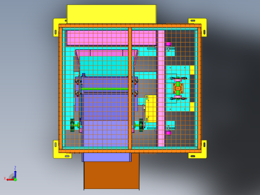带翻斗废料升降机sw18可编辑俯视缩略图