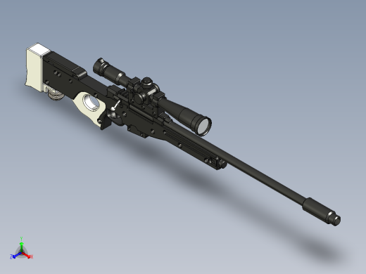 阻击枪 (2)正等轴测缩略图