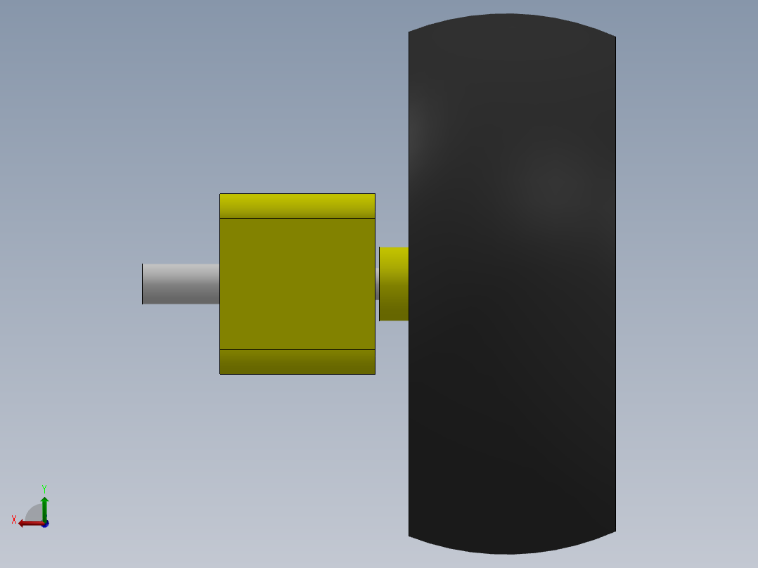 智能小车轮子后视图