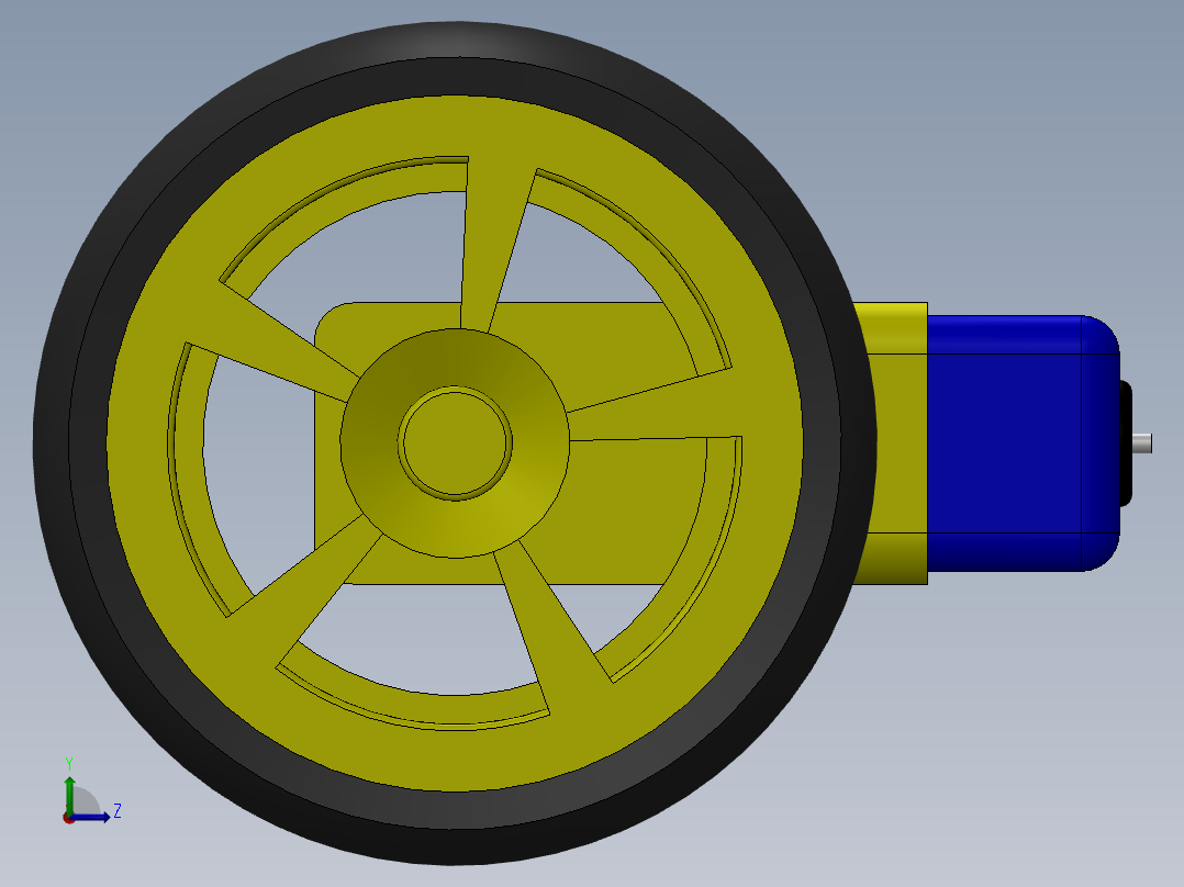 智能小车轮子左视图