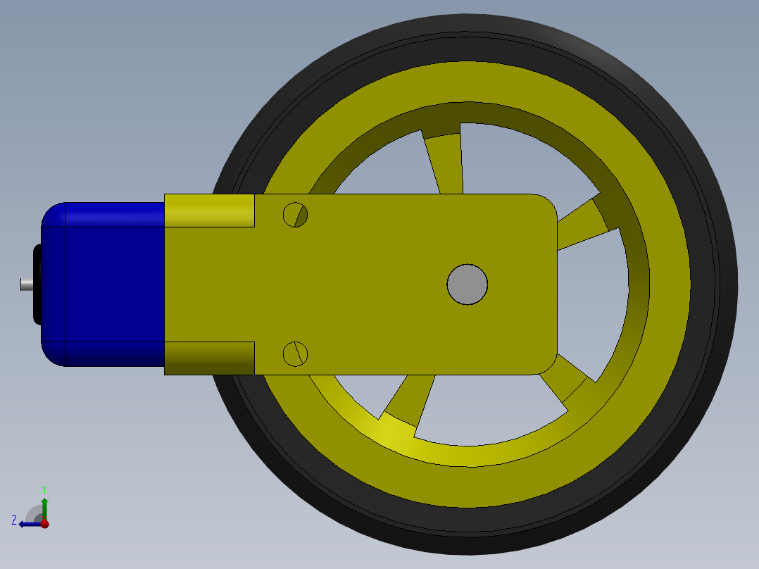 智能小车轮子右视图