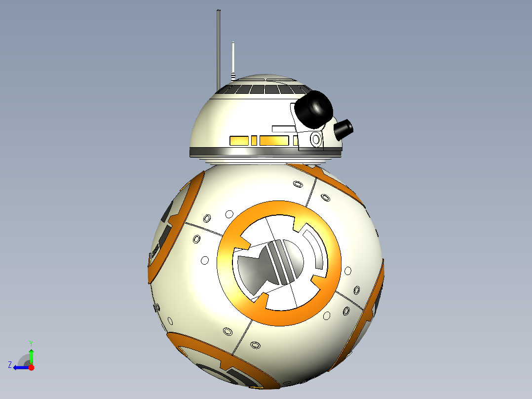 A2004941-星球大战：原力觉醒：BB-8 机器人右视图