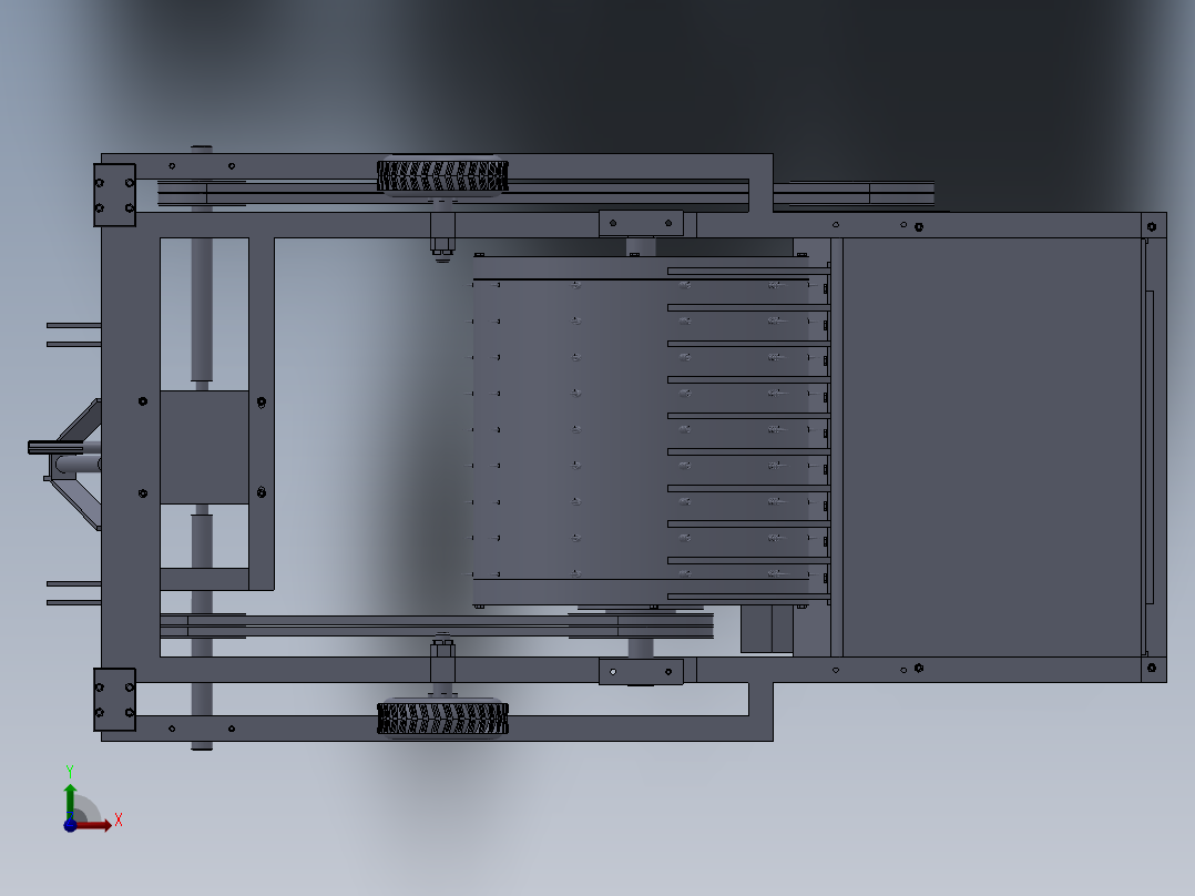 凸轮滚筒式残膜回收机设计【SW三维模型+4张CAD图纸+说明书前视图