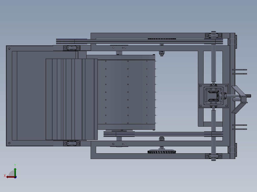 凸轮滚筒式残膜回收机设计【SW三维模型+4张CAD图纸+说明书后视图