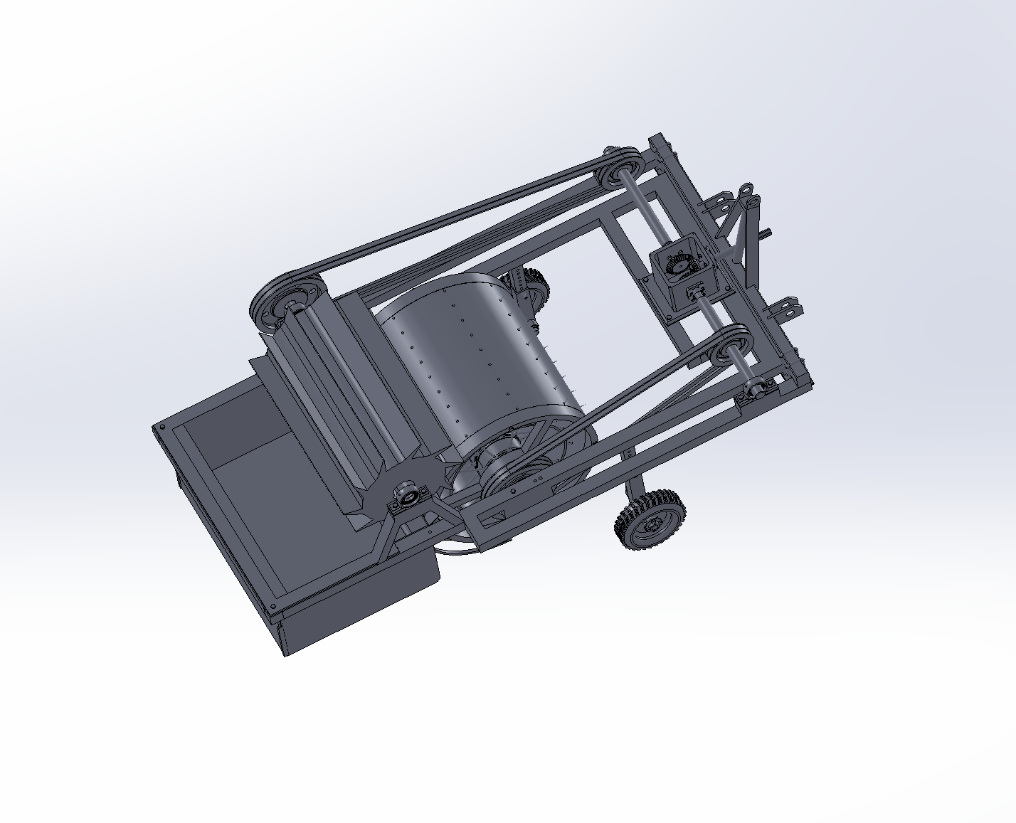 凸轮滚筒式残膜回收机设计【SW三维模型+4张CAD图纸+说明书