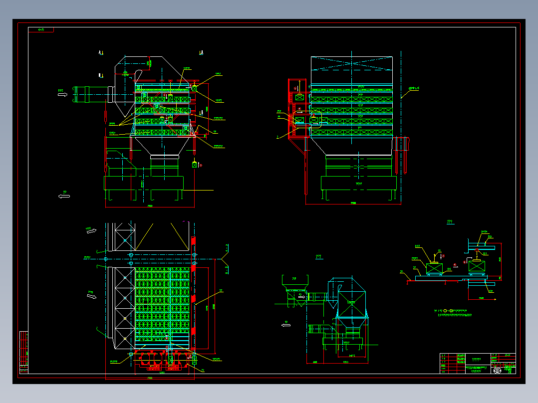 某电厂2X1000MW锅炉SCR脱硝装置全套CAD图