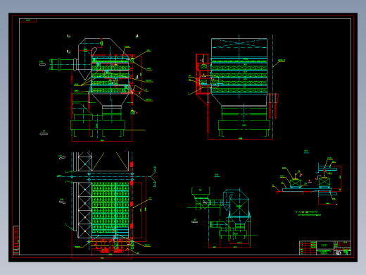 某电厂2X1000MW锅炉SCR脱硝装置全套CAD图