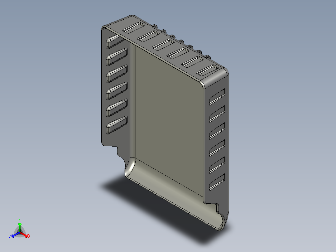 冰箱瓶架正等轴测图