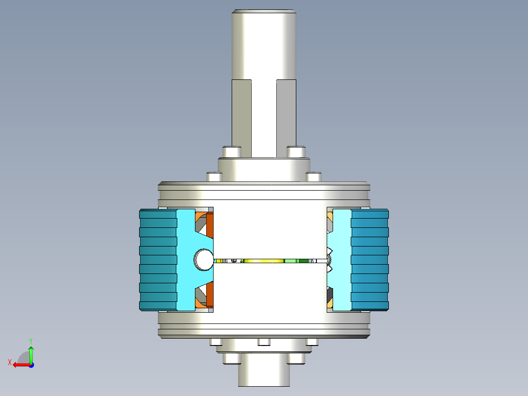 滴注浸渍电动机后视图