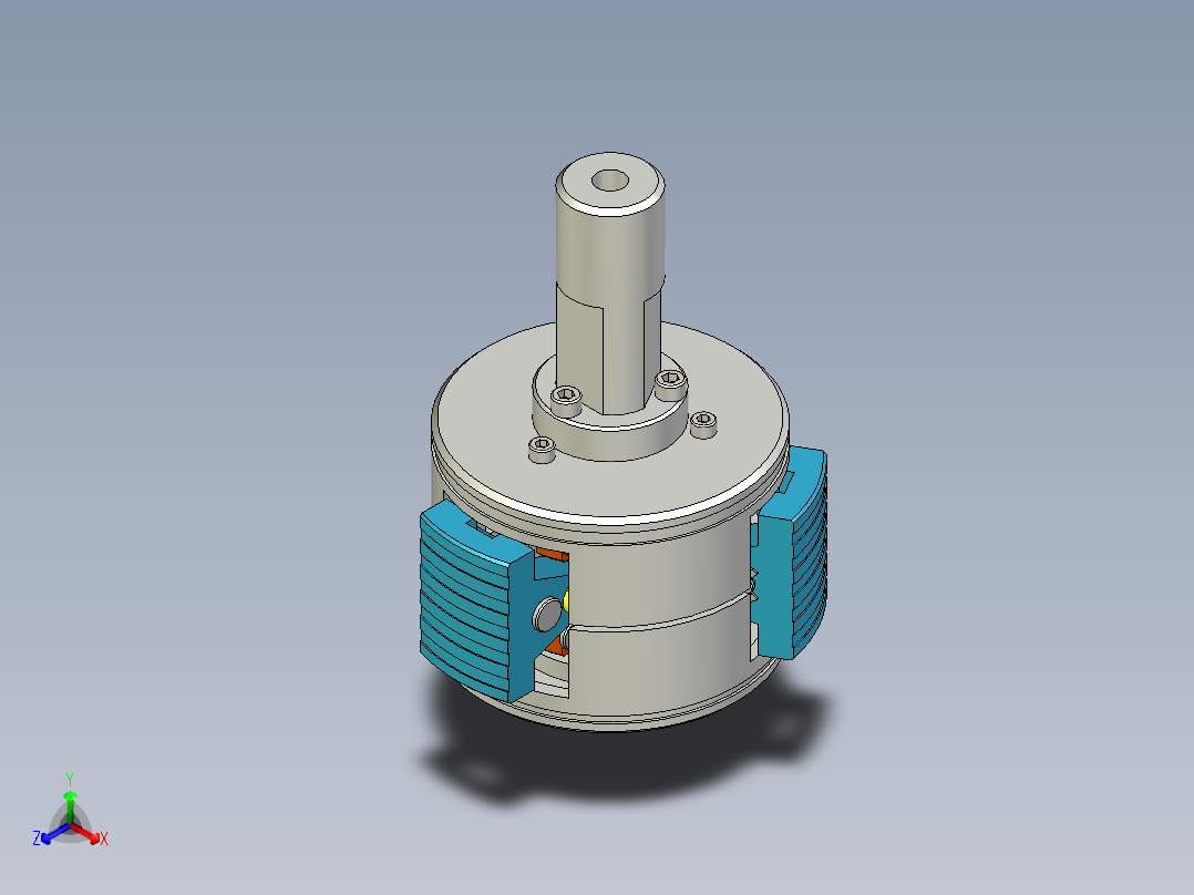 滴注浸渍电动机正等轴测图