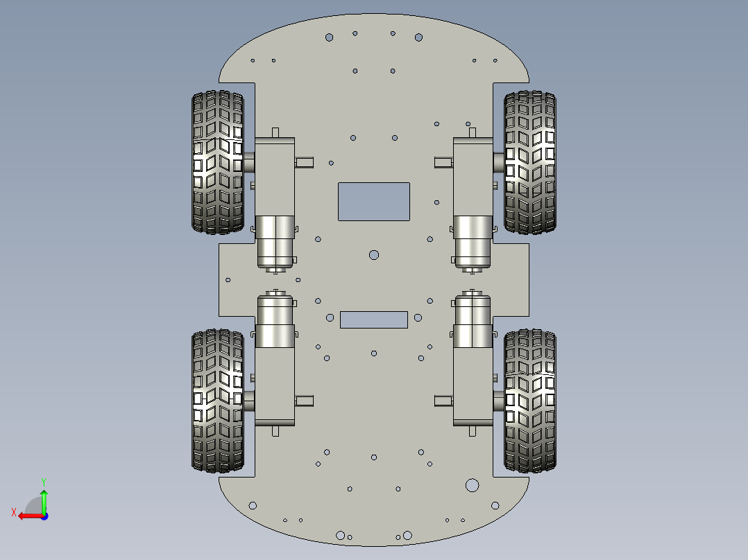 小车建模后视图