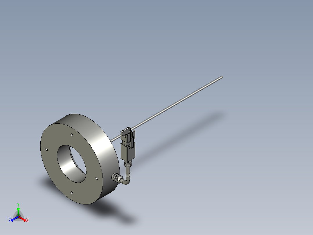 环形光源BT-R7535W-1-P4-BBB-AAA正等轴测图