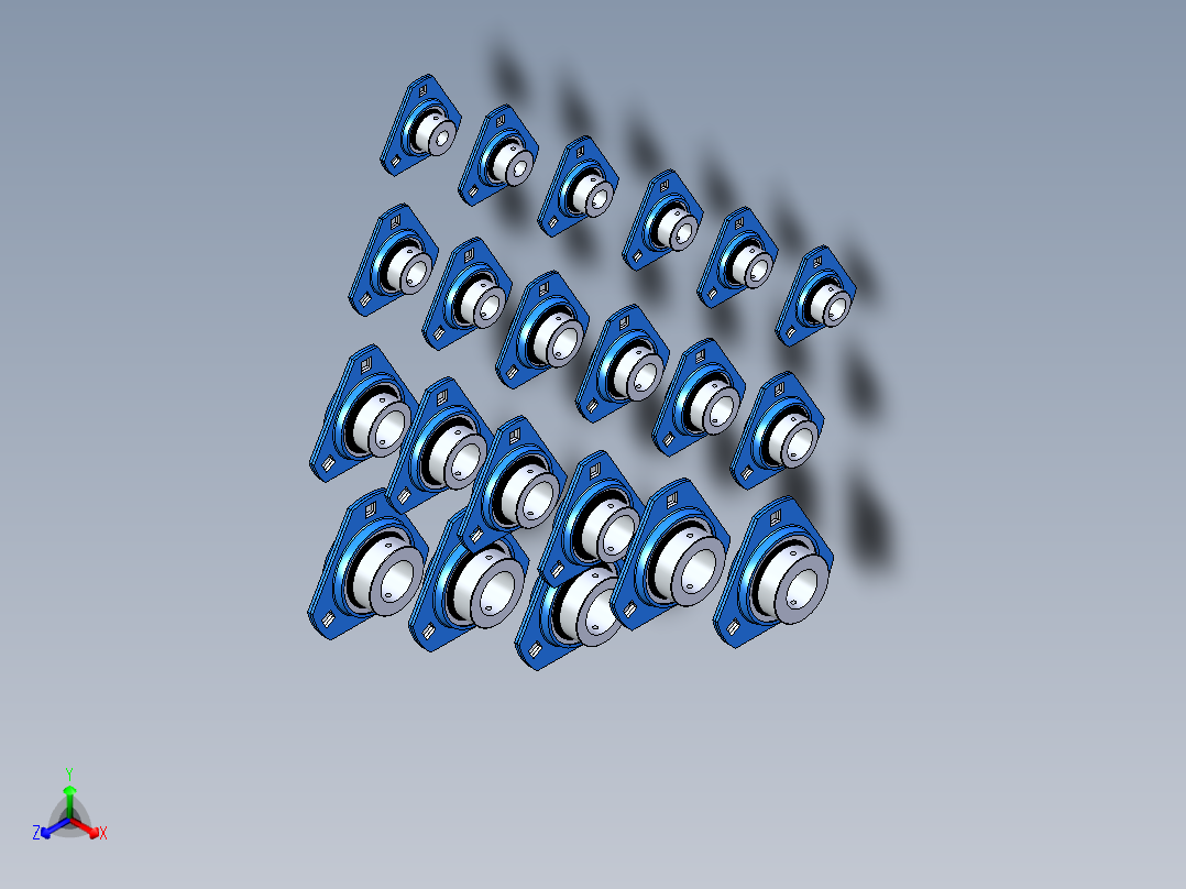 21种SAPFT200带座轴承正等轴测图