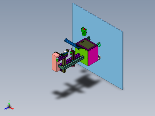 塑料件半自动裁切机正等轴测缩略图
