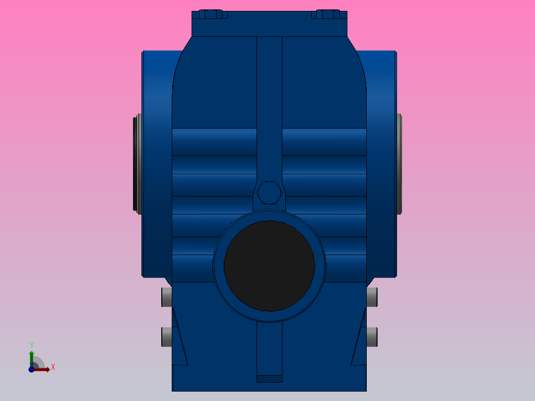 SAS77轴输入的斜齿-蜗轮蜗杆减速机SA77S77-17-M1-A前视图