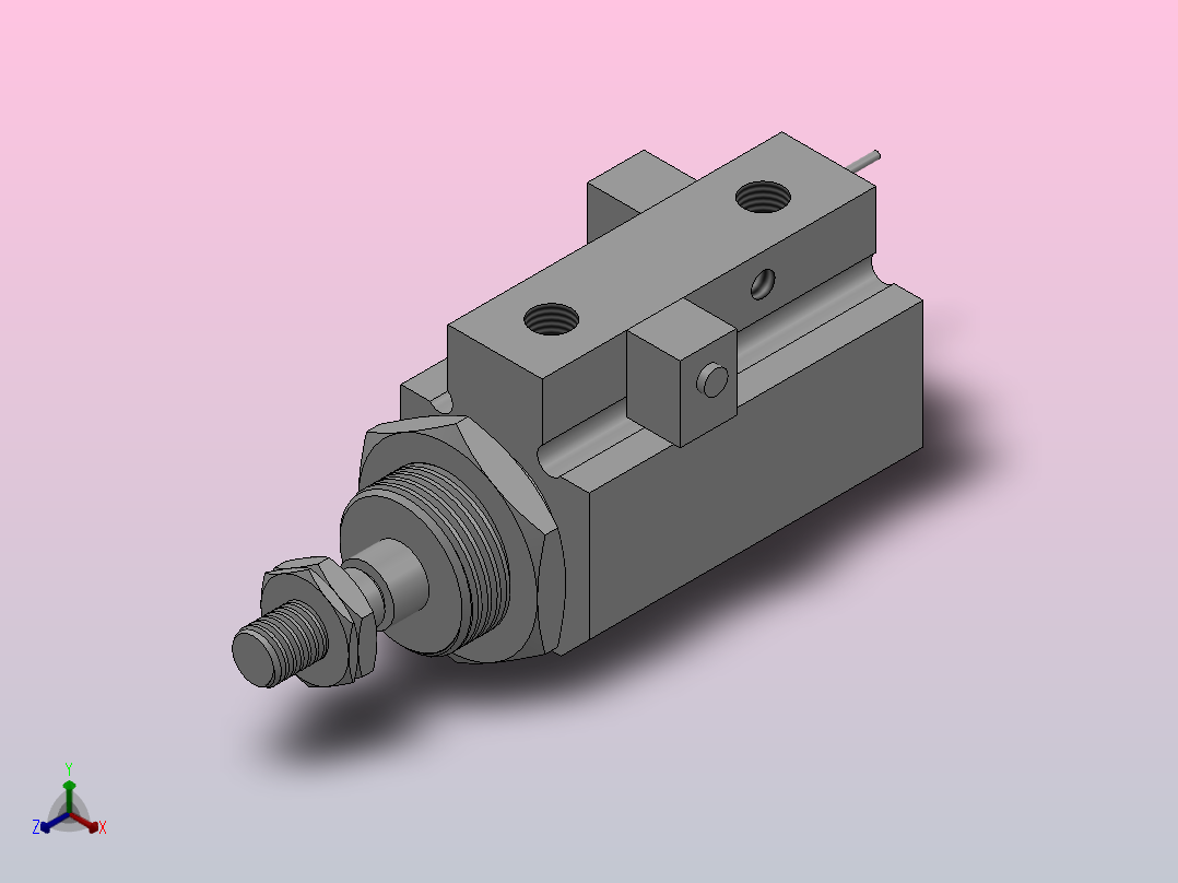 CJP针型气缸[CDJPB15-10D]主视图