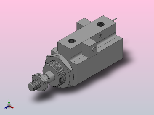 CJP针型气缸[CDJPB15-10D]正等轴测缩略图