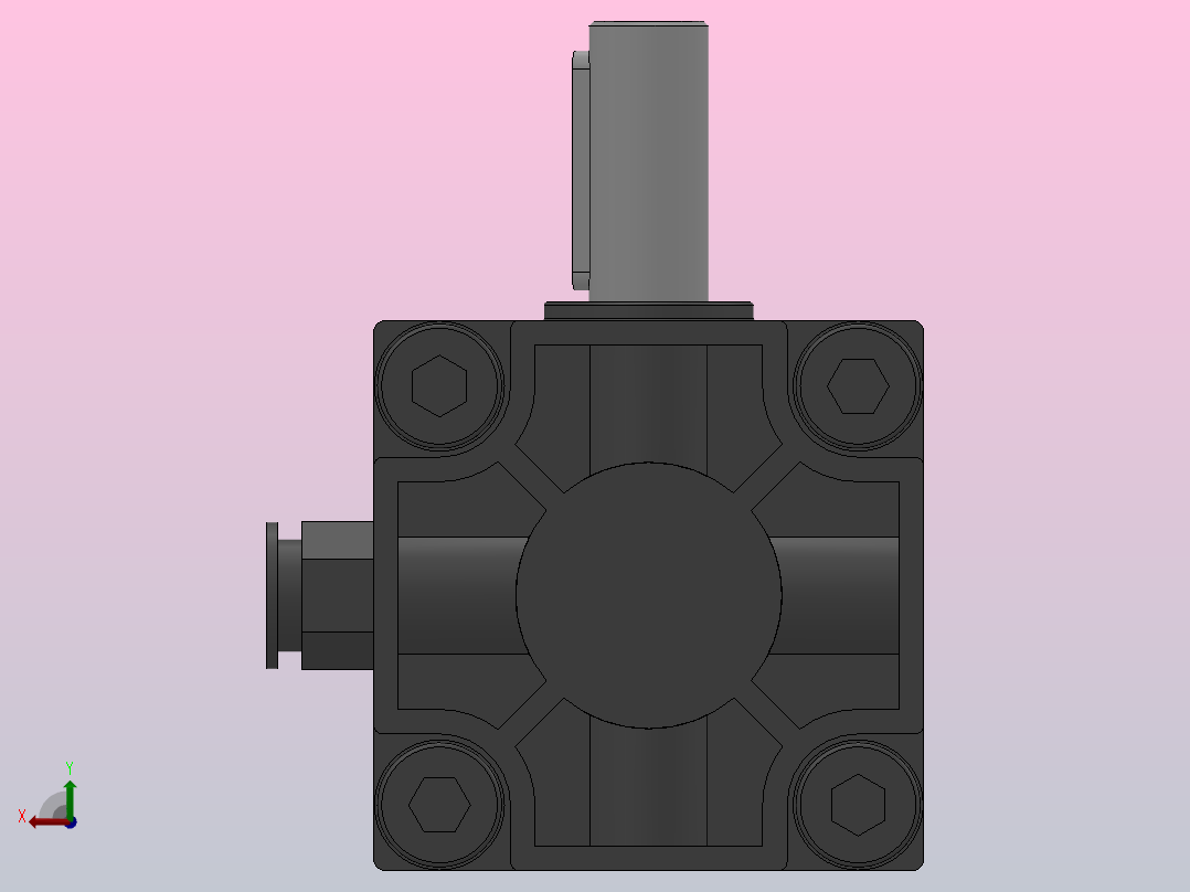 旋转气缸HCRA1系列[HCRA1BS80-90]后视图