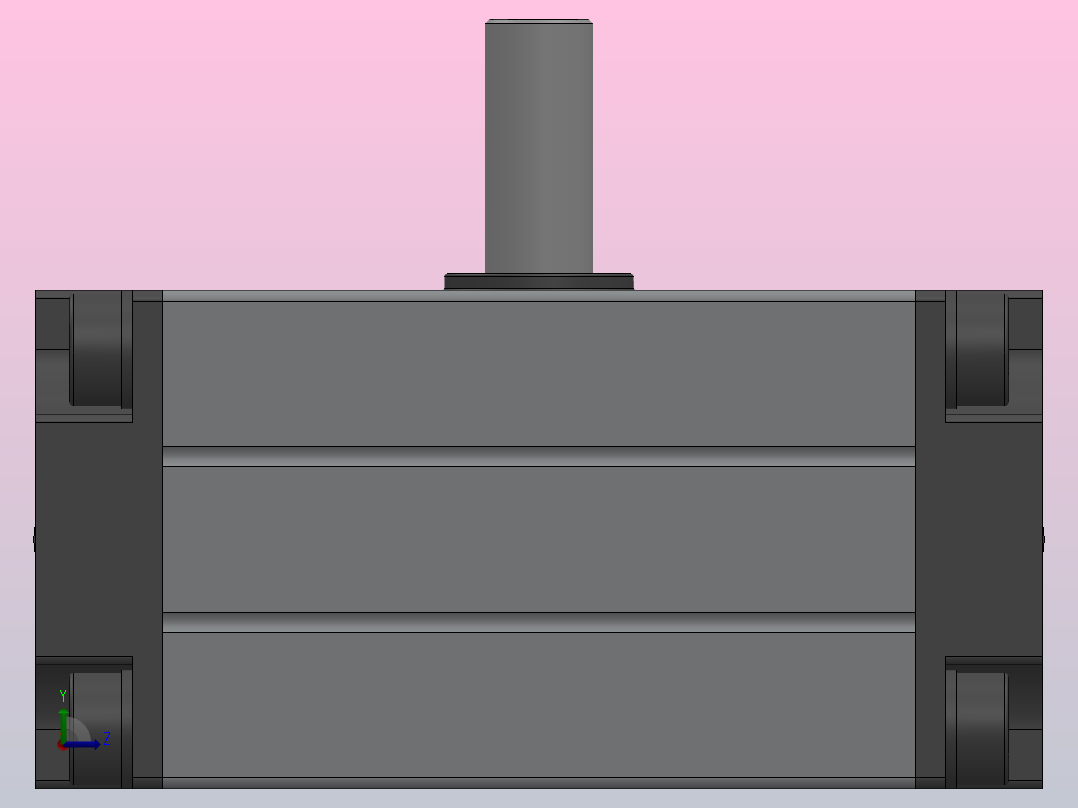 旋转气缸HCRA1系列[HCRA1BS80-90]左视图