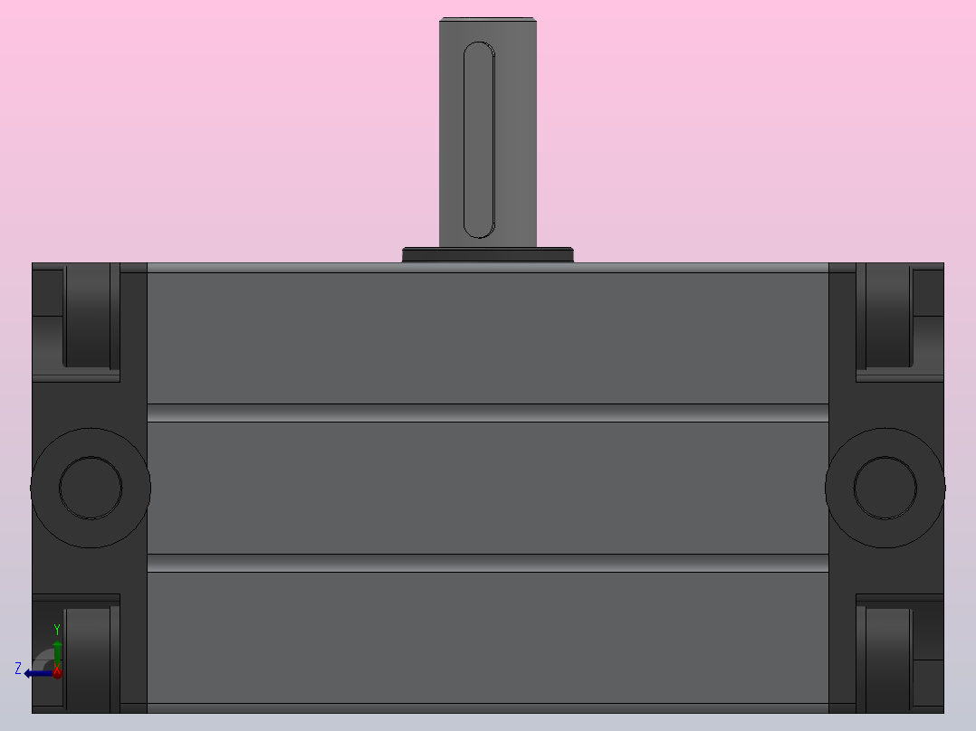 旋转气缸HCRA1系列[HCRA1BS80-90]右视图