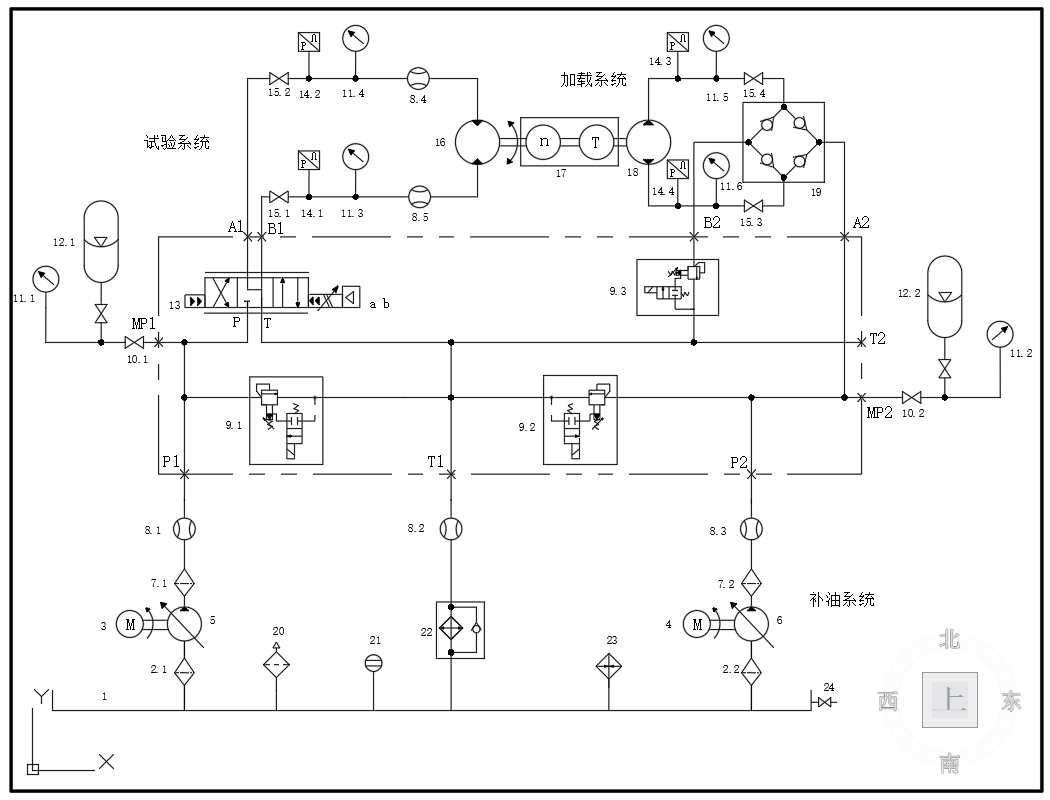 斜盘式轴向柱塞马达脉动测试台液压系统设计（SW+CAD+说明书）