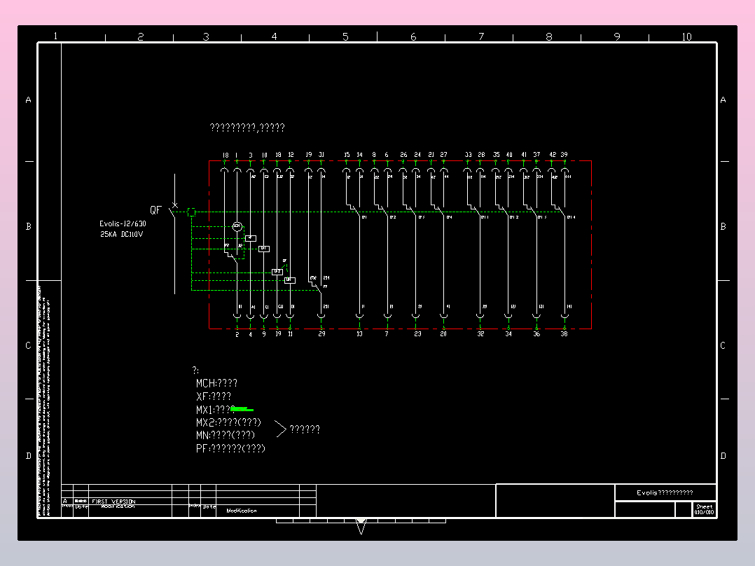 Evolis断路器二次端子接线图