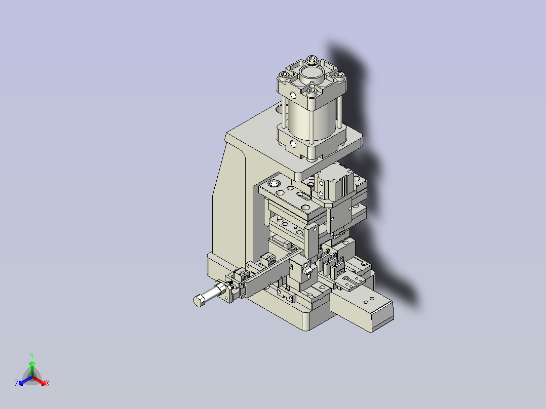 SD卡端插针设备模型主视图