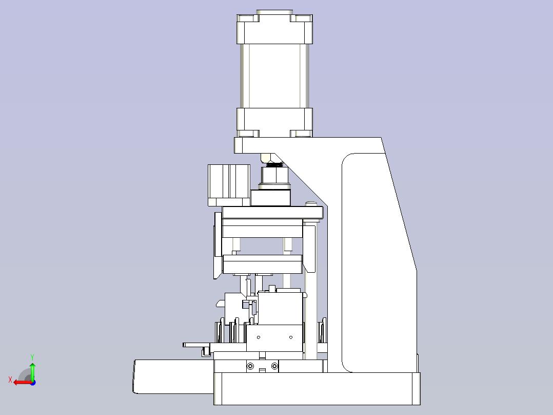 SD卡端插针设备模型后视图