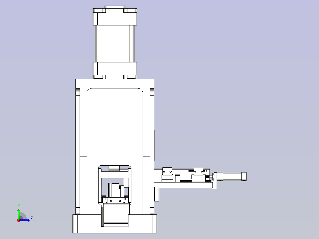 SD卡端插针设备模型左视图