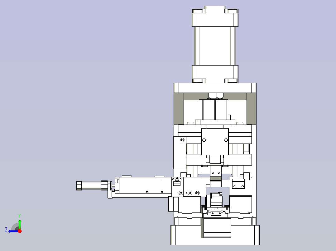 SD卡端插针设备模型右视图
