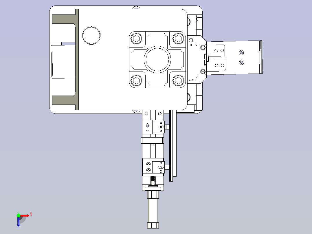 SD卡端插针设备模型俯视图