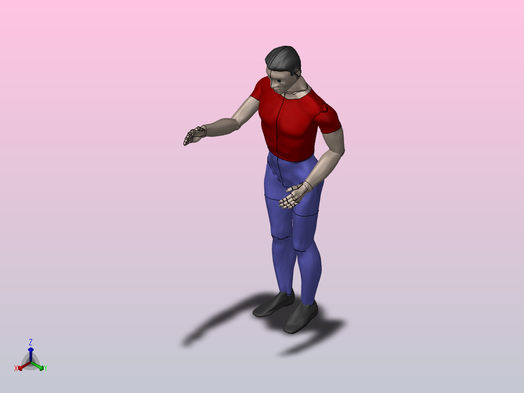 人体模型3D正等轴测图