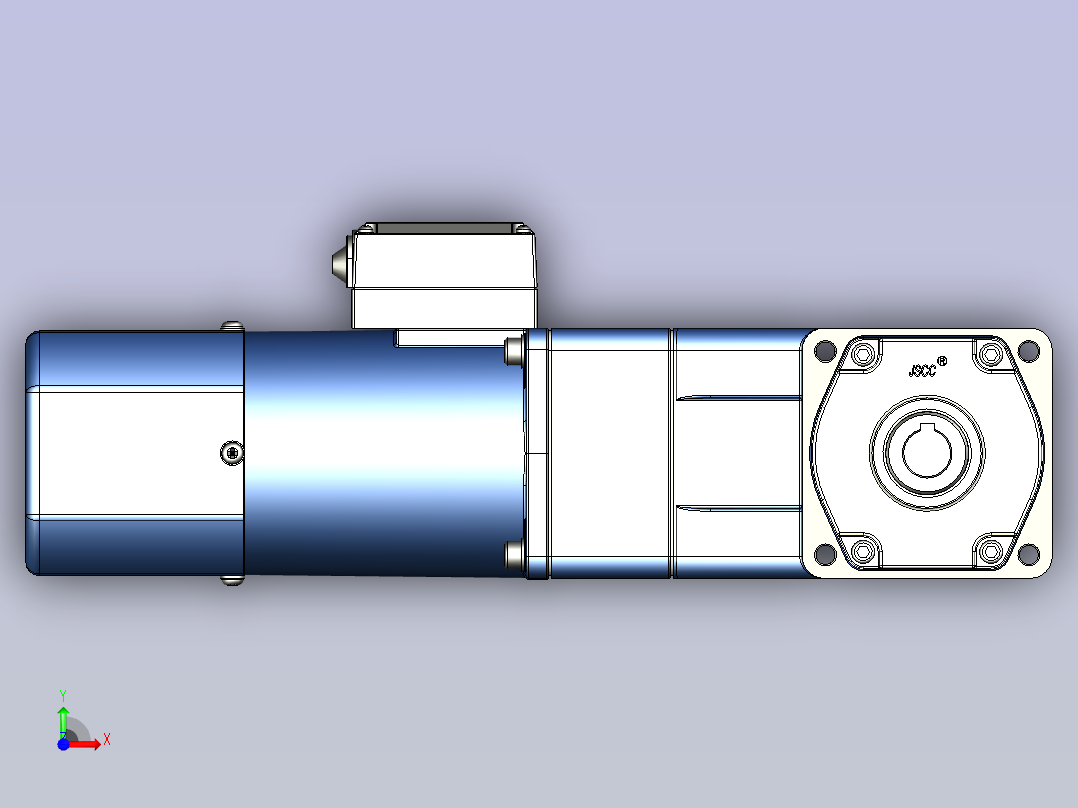 精研YF调速电磁制动电机 120yf03-1800前视图