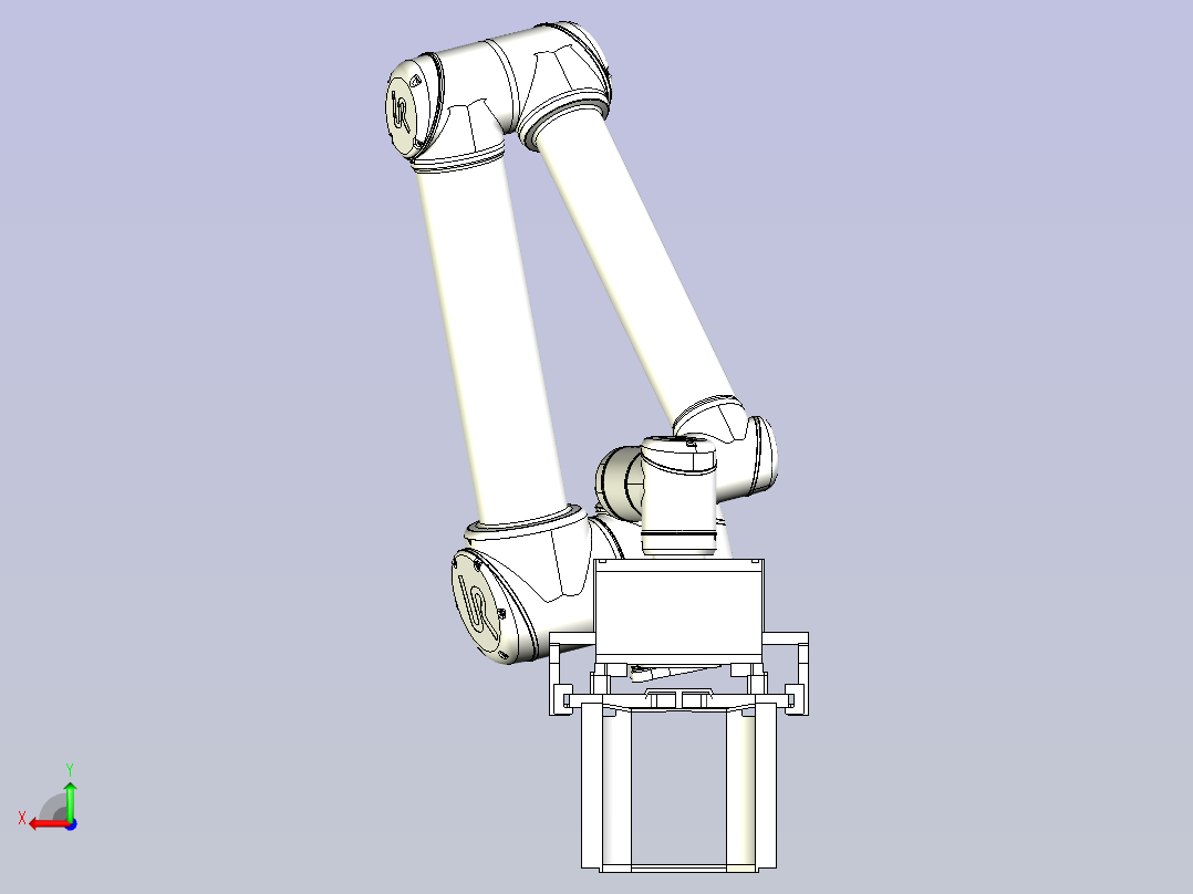 一款半导体花篮夹具3D数模后视图