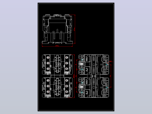 CJX2-8011N～9511N可逆交流接触器外形安装尺寸图202204