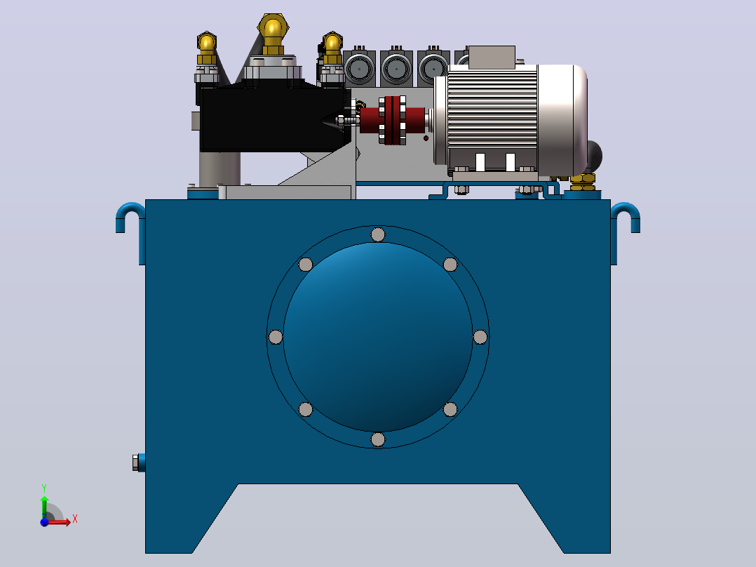YLD-15MN高速热冲压液压机（SW+CAD+说明书）前视图