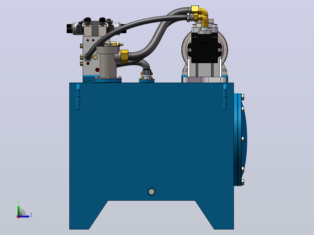 YLD-15MN高速热冲压液压机（SW+CAD+说明书）左视图