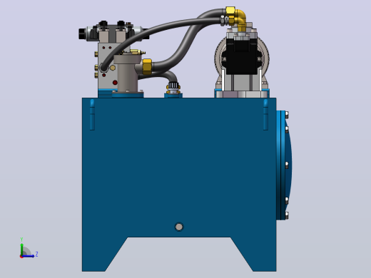 YLD-15MN高速热冲压液压机（SW+CAD+说明书）左视缩略图