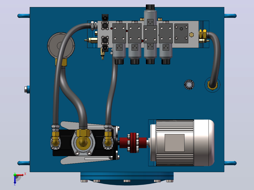 YLD-15MN高速热冲压液压机（SW+CAD+说明书）俯视图